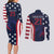 Custom USA Rugby Couples Matching Long Sleeve Bodycon Dress and Long Sleeve Button Shirt The Eagles Summer Paris 2024 LT9 - Wonder Print Shop