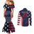 Custom USA Rugby Couples Matching Mermaid Dress and Long Sleeve Button Shirt The Eagles Summer Paris 2024