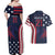 Custom USA Rugby Couples Matching Off Shoulder Maxi Dress and Hawaiian Shirt The Eagles Summer Paris 2024 LT9 - Wonder Print Shop