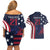 Custom USA Rugby Couples Matching Off Shoulder Short Dress and Hawaiian Shirt The Eagles Summer Paris 2024 LT9 - Wonder Print Shop