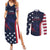 Custom USA Rugby Couples Matching Summer Maxi Dress and Long Sleeve Button Shirt The Eagles Summer Paris 2024 LT9 - Wonder Print Shop