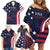 Custom USA Rugby Family Matching Off Shoulder Short Dress and Hawaiian Shirt The Eagles Summer Paris 2024 LT9 - Wonder Print Shop