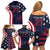 Custom USA Rugby Family Matching Off Shoulder Short Dress and Hawaiian Shirt The Eagles Summer Paris 2024 LT9 - Wonder Print Shop