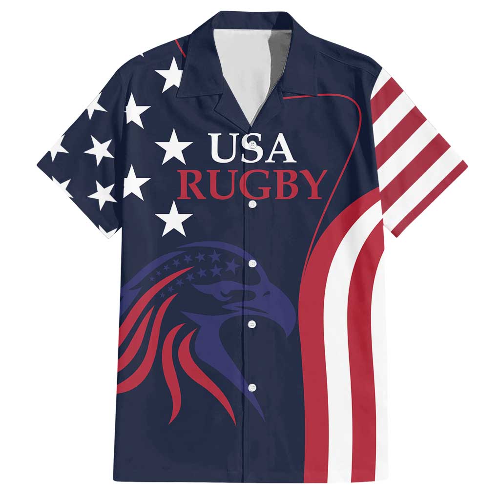 Custom USA Rugby Hawaiian Shirt The Eagles Summer Paris 2024 - Wonder Print Shop