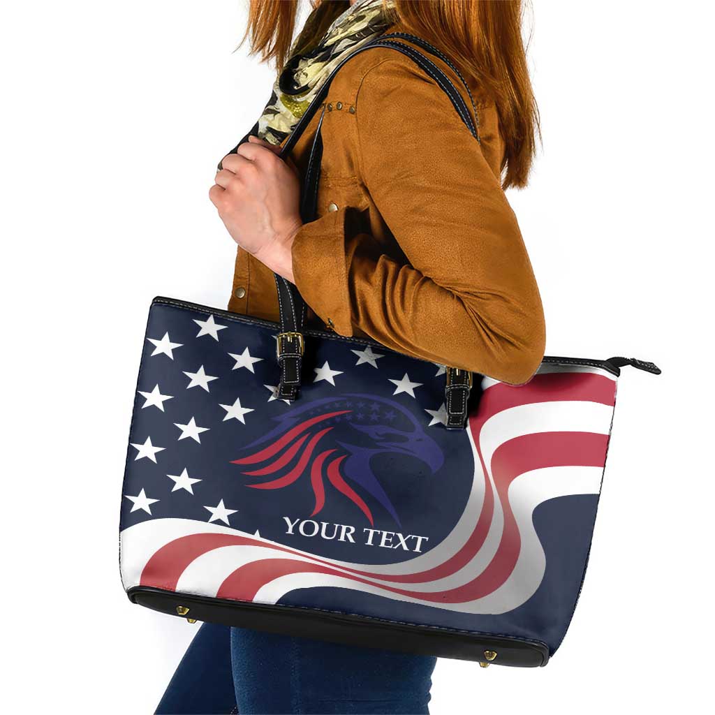 Custom USA Rugby Leather Tote Bag The Eagles Summer Paris 2024 - Wonder Print Shop