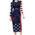 Custom USA Rugby Long Sleeve Bodycon Dress The Eagles Summer Paris 2024 - Wonder Print Shop