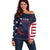 Custom USA Rugby Off Shoulder Sweater The Eagles Summer Paris 2024 - Wonder Print Shop