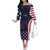 Custom USA Rugby Off The Shoulder Long Sleeve Dress The Eagles Summer Paris 2024 - Wonder Print Shop