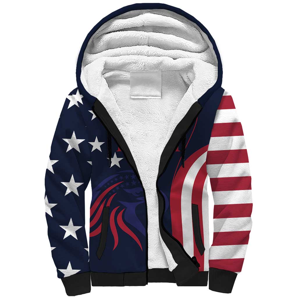 Custom USA Rugby Sherpa Hoodie The Eagles Summer Paris 2024