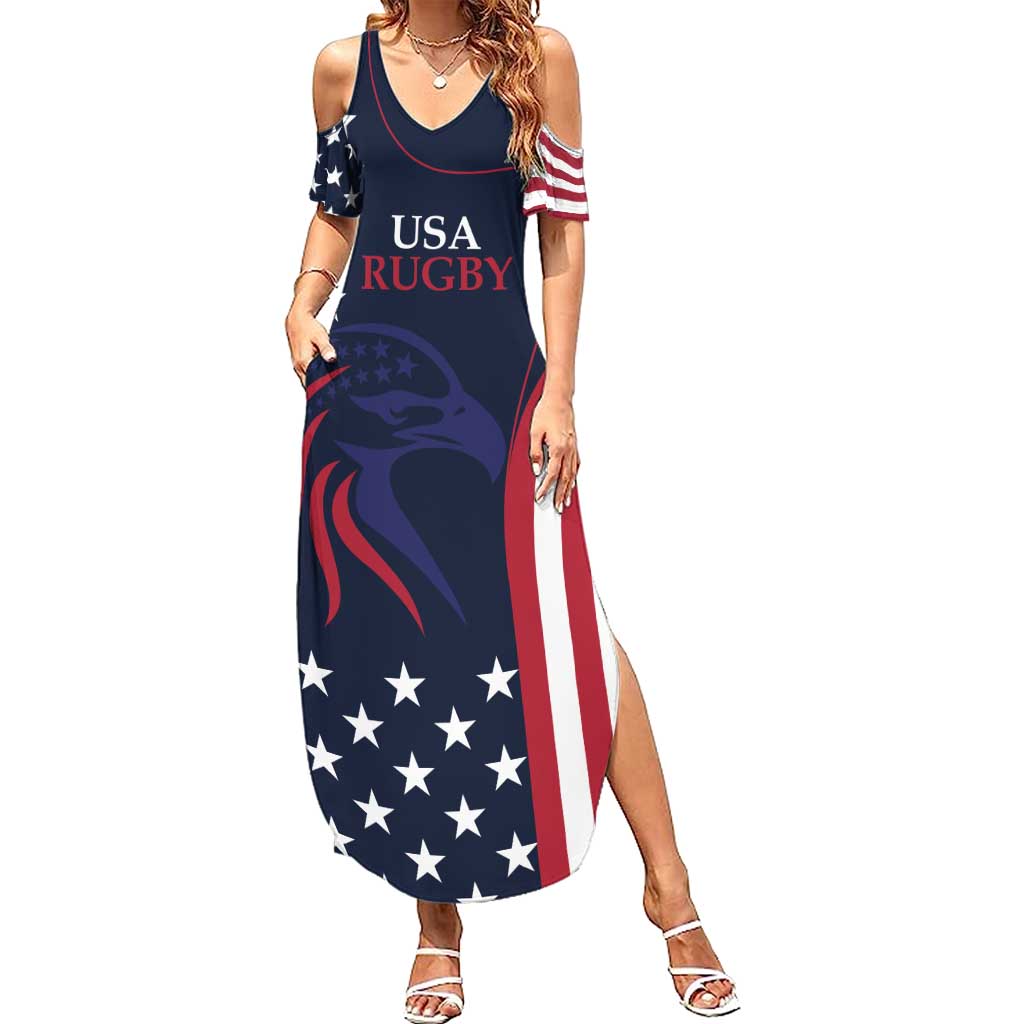 Custom USA Rugby Summer Maxi Dress The Eagles Summer Paris 2024