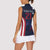 Custom USA Rugby Women Sleeveless Polo Shirt The Eagles Summer Paris 2024