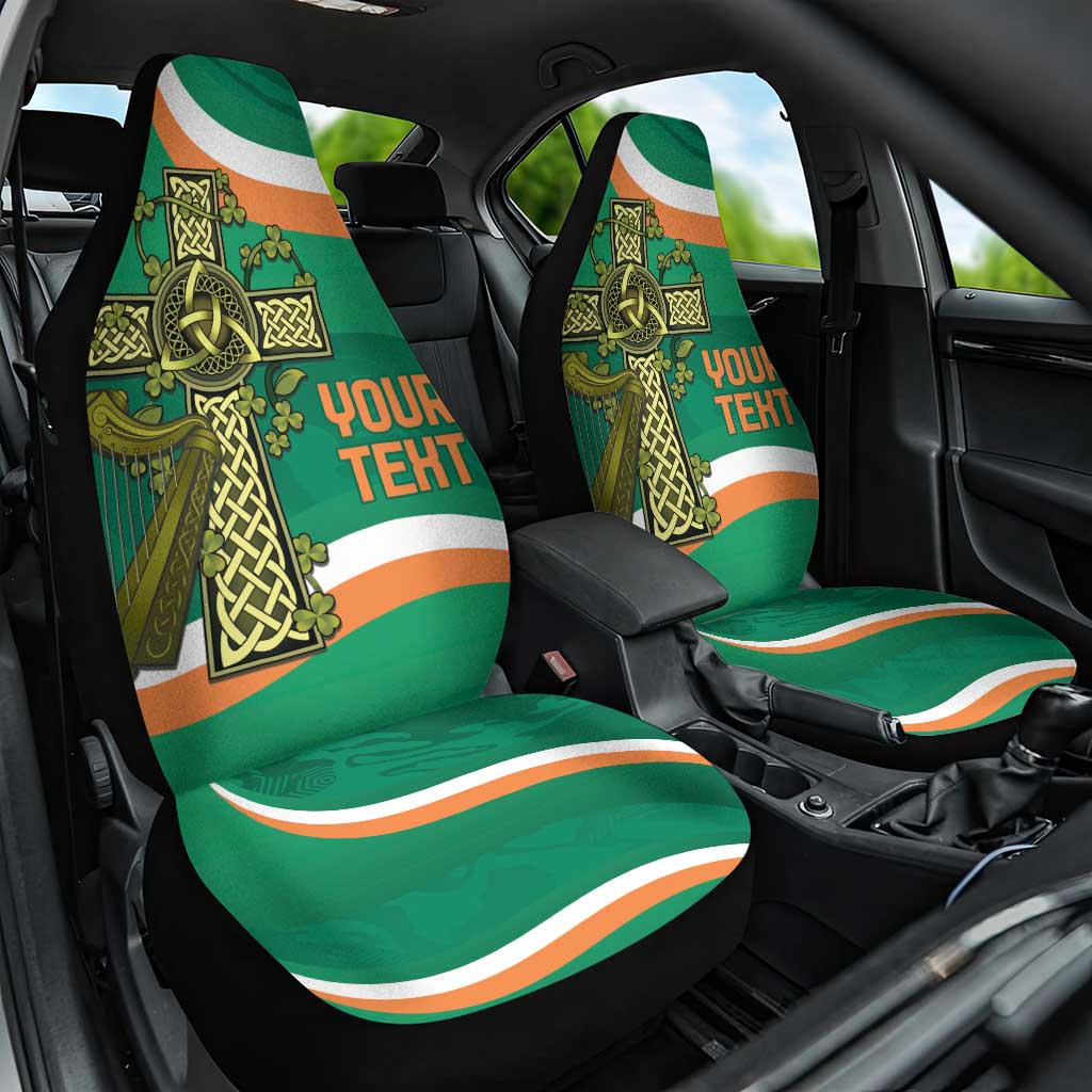 Custom Ireland Rugby Car Seat Cover Green Celtic Knot Summer Paris 2024 LT9 - Wonder Print Shop