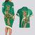 Custom Ireland Rugby Couples Matching Long Sleeve Bodycon Dress and Hawaiian Shirt Green Celtic Knot Summer Paris 2024 LT9 - Wonder Print Shop