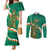 Custom Ireland Rugby Couples Matching Mermaid Dress and Long Sleeve Button Shirt Green Celtic Knot Summer Paris 2024