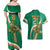 Custom Ireland Rugby Couples Matching Off Shoulder Maxi Dress and Hawaiian Shirt Green Celtic Knot Summer Paris 2024 LT9 - Wonder Print Shop