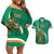 Custom Ireland Rugby Couples Matching Off Shoulder Short Dress and Hawaiian Shirt Green Celtic Knot Summer Paris 2024 LT9 - Wonder Print Shop