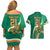 Custom Ireland Rugby Couples Matching Off Shoulder Short Dress and Hawaiian Shirt Green Celtic Knot Summer Paris 2024 LT9 - Wonder Print Shop