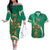 Custom Ireland Rugby Couples Matching Off The Shoulder Long Sleeve Dress and Hawaiian Shirt Green Celtic Knot Summer Paris 2024 LT9 - Wonder Print Shop