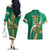 Custom Ireland Rugby Couples Matching Off The Shoulder Long Sleeve Dress and Hawaiian Shirt Green Celtic Knot Summer Paris 2024 LT9 - Wonder Print Shop