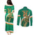 Custom Ireland Rugby Couples Matching Puletasi and Long Sleeve Button Shirt Green Celtic Knot Summer Paris 2024 LT9 - Wonder Print Shop