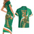 Custom Ireland Rugby Couples Matching Short Sleeve Bodycon Dress and Hawaiian Shirt Green Celtic Knot Summer Paris 2024 LT9 - Wonder Print Shop