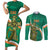 Custom Ireland Rugby Couples Matching Short Sleeve Bodycon Dress and Long Sleeve Button Shirt Green Celtic Knot Summer Paris 2024 LT9 - Wonder Print Shop