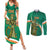 Custom Ireland Rugby Couples Matching Summer Maxi Dress and Long Sleeve Button Shirt Green Celtic Knot Summer Paris 2024 LT9 - Wonder Print Shop