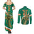 Custom Ireland Rugby Couples Matching Summer Maxi Dress and Long Sleeve Button Shirt Green Celtic Knot Summer Paris 2024 LT9 - Wonder Print Shop