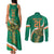 Custom Ireland Rugby Couples Matching Tank Maxi Dress and Long Sleeve Button Shirt Green Celtic Knot Summer Paris 2024 LT9 - Wonder Print Shop