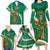 Custom Ireland Rugby Family Matching Long Sleeve Bodycon Dress and Hawaiian Shirt Green Celtic Knot Summer Paris 2024 LT9 - Wonder Print Shop