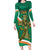 Custom Ireland Rugby Family Matching Long Sleeve Bodycon Dress and Hawaiian Shirt Green Celtic Knot Summer Paris 2024 LT9 - Wonder Print Shop