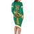 Custom Ireland Rugby Family Matching Long Sleeve Bodycon Dress and Hawaiian Shirt Green Celtic Knot Summer Paris 2024 LT9 - Wonder Print Shop