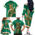 Custom Ireland Rugby Family Matching Off The Shoulder Long Sleeve Dress and Hawaiian Shirt Green Celtic Knot Summer Paris 2024 - Wonder Print Shop