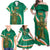 Custom Ireland Rugby Family Matching Off Shoulder Maxi Dress and Hawaiian Shirt Green Celtic Knot Summer Paris 2024 LT9 - Wonder Print Shop