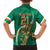 Custom Ireland Rugby Family Matching Off Shoulder Short Dress and Hawaiian Shirt Green Celtic Knot Summer Paris 2024 LT9 - Wonder Print Shop