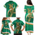 Custom Ireland Rugby Family Matching Puletasi and Hawaiian Shirt Green Celtic Knot Summer Paris 2024 - Wonder Print Shop