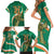 Custom Ireland Rugby Family Matching Short Sleeve Bodycon Dress and Hawaiian Shirt Green Celtic Knot Summer Paris 2024 - Wonder Print Shop