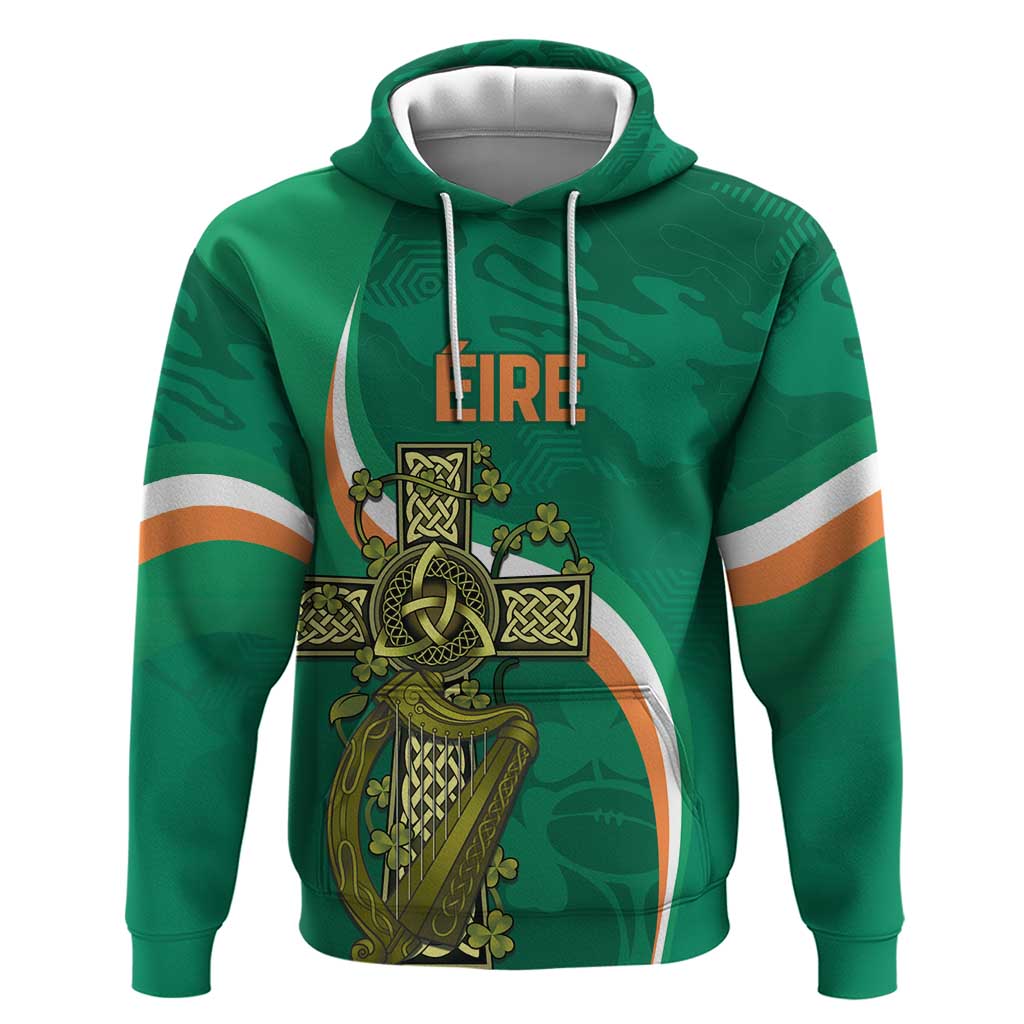 Custom Ireland Rugby Hoodie Green Celtic Knot Summer Paris 2024 - Wonder Print Shop