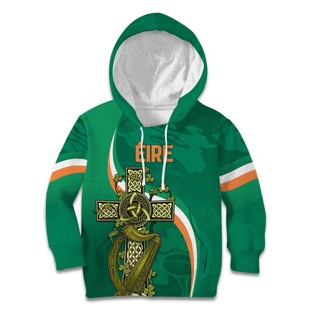 Custom Ireland Rugby Kid Hoodie Green Celtic Knot Summer Paris 2024 - Wonder Print Shop