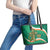 Custom Ireland Rugby Leather Tote Bag Green Celtic Knot Summer Paris 2024 - Wonder Print Shop