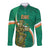 Custom Ireland Rugby Long Sleeve Button Shirt Green Celtic Knot Summer Paris 2024 - Wonder Print Shop