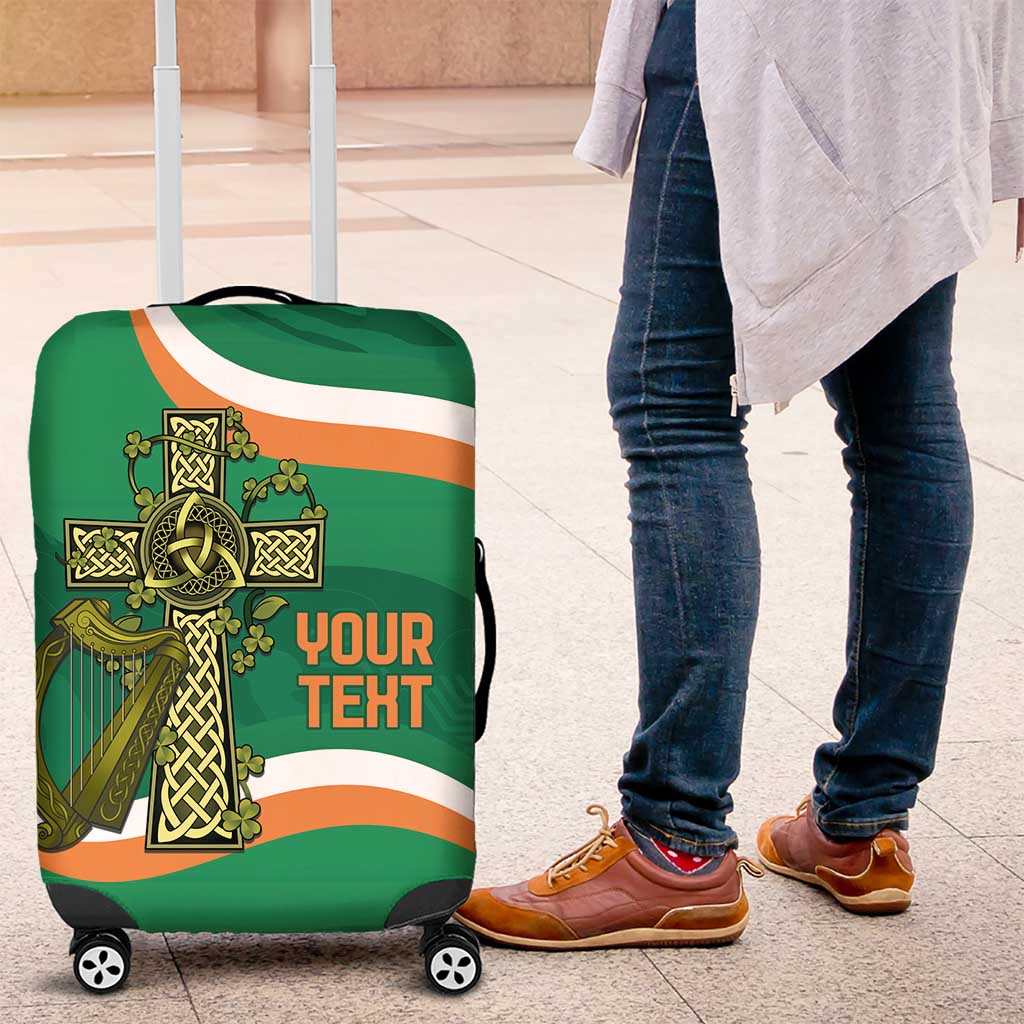 Custom Ireland Rugby Luggage Cover Green Celtic Knot Summer Paris 2024 - Wonder Print Shop