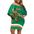 Custom Ireland Rugby Off Shoulder Short Dress Green Celtic Knot Summer Paris 2024 - Wonder Print Shop