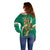 Custom Ireland Rugby Off Shoulder Sweater Green Celtic Knot Summer Paris 2024 - Wonder Print Shop