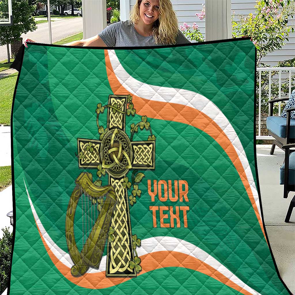 Custom Ireland Rugby Quilt Green Celtic Knot Summer Paris 2024