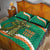 Custom Ireland Rugby Quilt Bed Set Green Celtic Knot Summer Paris 2024 - Wonder Print Shop