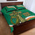 Custom Ireland Rugby Quilt Bed Set Green Celtic Knot Summer Paris 2024 - Wonder Print Shop