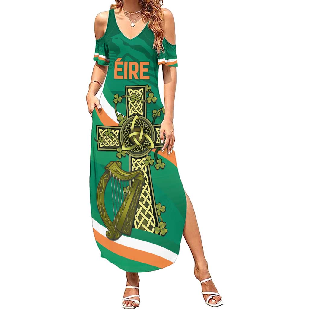 Custom Ireland Rugby Summer Maxi Dress Green Celtic Knot Summer Paris 2024