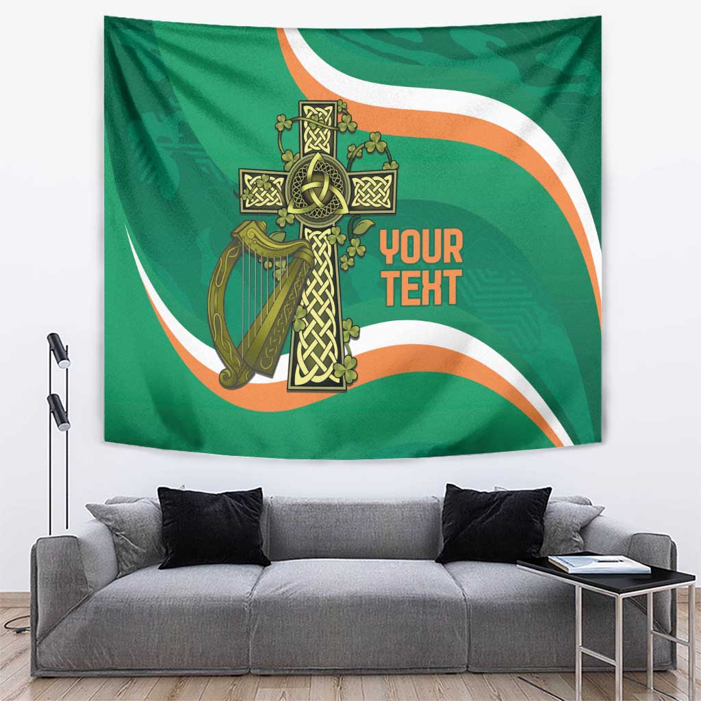 Custom Ireland Rugby Tapestry Green Celtic Knot Summer Paris 2024