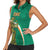 Custom Ireland Rugby Women Sleeveless Polo Shirt Green Celtic Knot Summer Paris 2024